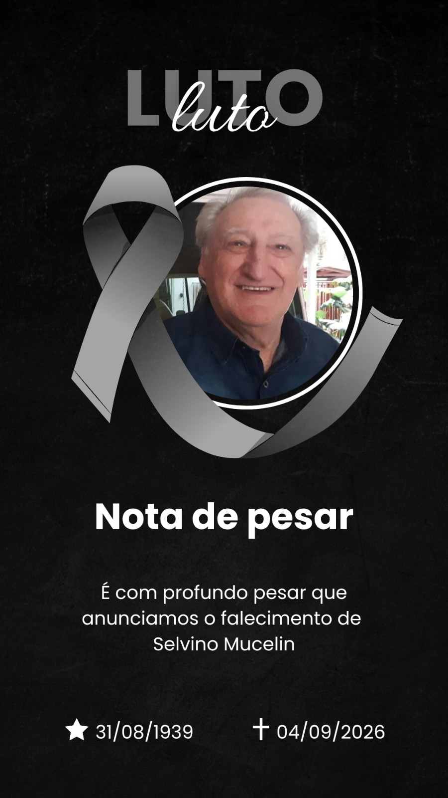 Falecimento Selvino Mucelin